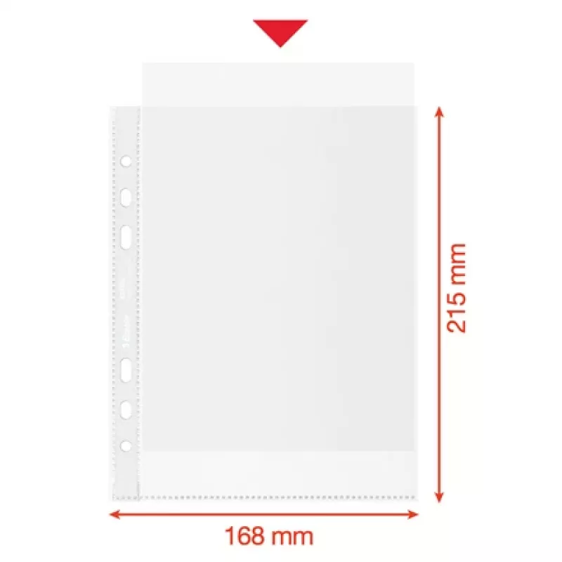 Bolsa reciclada Esselte A5, 150 x 210 mm (A5), transparente, polipropileno (PP), horizontal/vertical, topo, 0,07 mm