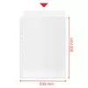 Bolsa reciclada Esselte A4, 210 x 297 mm (A4), transparente, polipropileno (PP), vertical, topo, 0,07 mm