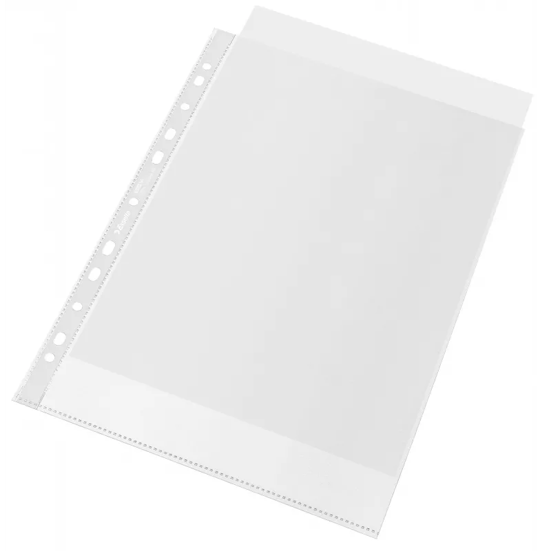 Bolsa reciclada Esselte A4, 210 x 297 mm (A4), transparente, polipropileno (PP), vertical, topo, 0,07 mm