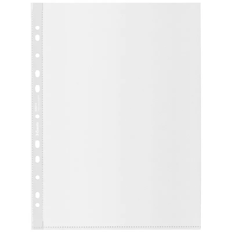 Bolsa reciclada Esselte A4, 210 x 297 mm (A4), transparente, polipropileno (PP), vertical, topo, 0,07 mm
