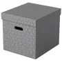 Caixa de arrumação Esselte Home Storage Box Cube, pack de 3, cartão, cinzento, 320 mm, 315 mm, 365 mm, 850 g