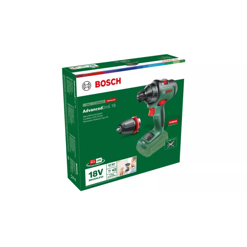 Bosch AdvancedDrill 18 1350 rpm mandril de aperto rápido 1 kg verde