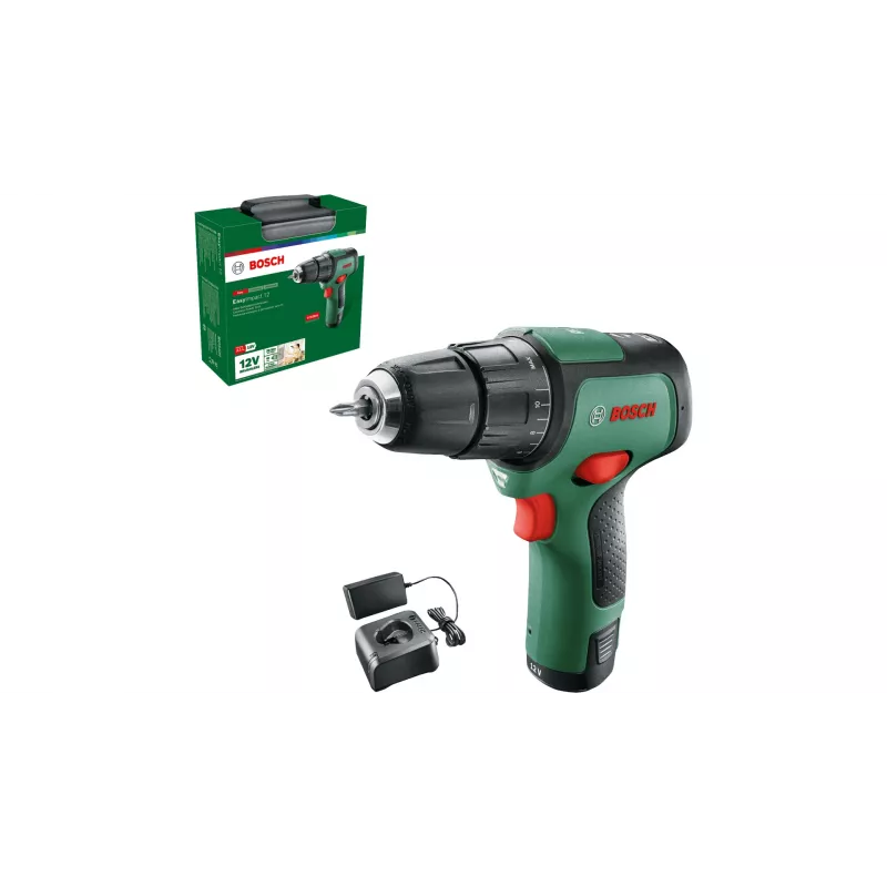 Bosch EasyImpact 12 1300 rpm sem chave 1 kg preto, verde