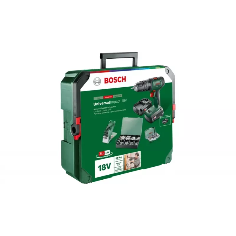 Bosch UniversalImpact 18V 1450 rpm sem chave 1,3 kg verde