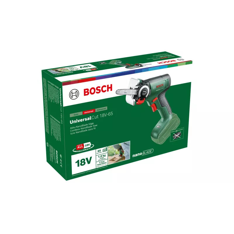 Bosch UniversalCut 18V-65 Serra de vaivém 8000 golpes/min 1 kg