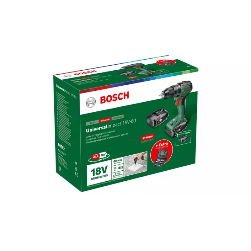 Bosch 0 603 9D7 106 Berbequim 1900 rpm sem chave 1,3 kg preto, verde