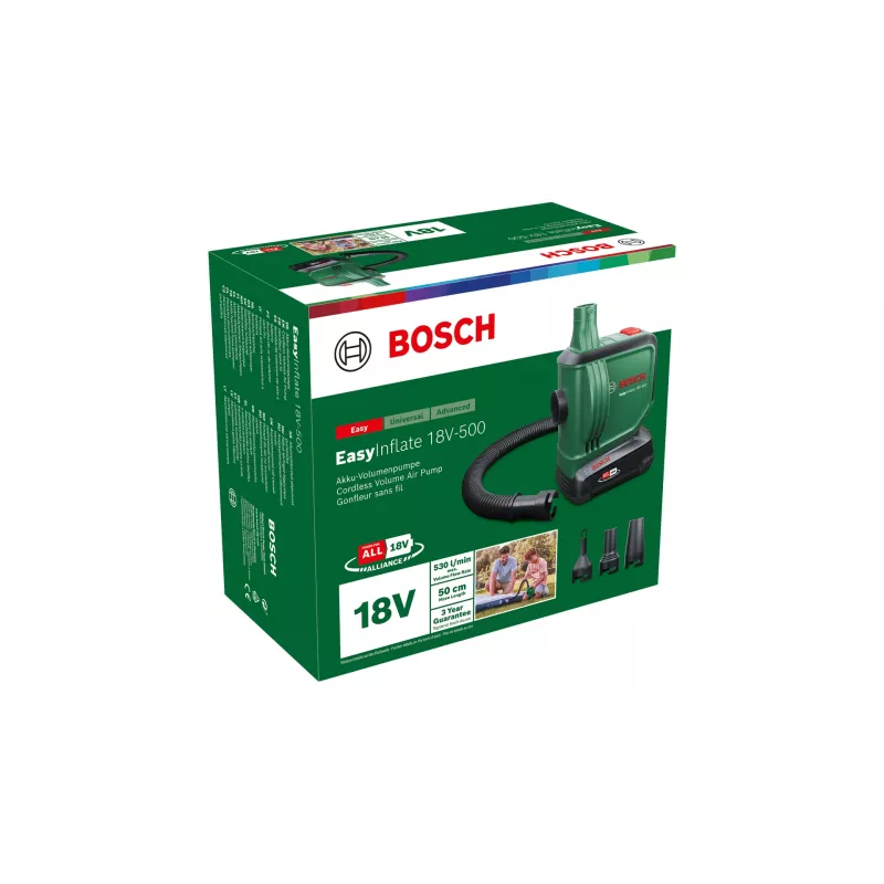 Bosch EasyInflate 18V-500 Bomba de ar elétrica 0,03 bar 530 l/min