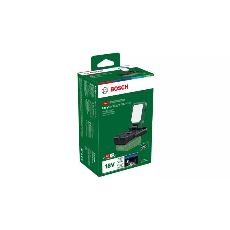 Bosch EasySpotLight 18V-400 Lanterna LED universal preto, verde