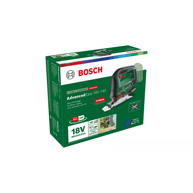 Bosch AdvancedSaw 18V-140 Serra de vaivém elétrica 3000 golpes/min 1,6 kg