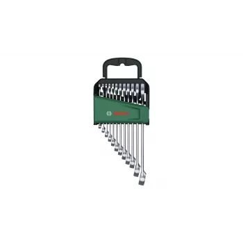 Bosch 1 600 A02 Z9D, 6,7,8,9,10,11,12,13,14,15,17,19 mm, aço inoxidável, aço cromo-vanádio, acetinado, 12 unid.
