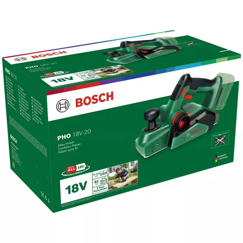 Bosch PHO 18V-20 (ferramenta sem bateria, caixa), verde, 2 mm, bateria, 18 V, 171 mm, 291 mm