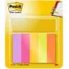 Post-it® Marcadores de notas adesivas, Retangular, Verde/Laranja/Rosa/Violeta/Amarelo, 50 folhas, autoadesivas
