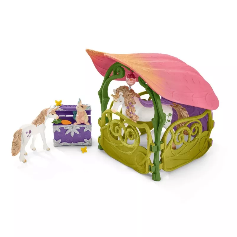 schleich BAYALA Casa das flores brilhante com unicórnios, Lago e estábulo