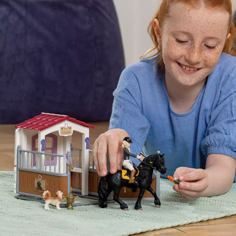 schleich HORSE CLUB Horse Box com Tori & Princess, Estábulo de cavalos, Cavalos, 5 ano(s), Multicolor, Plástico