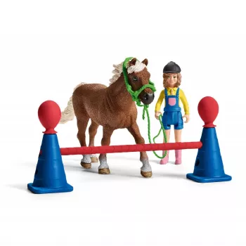 schleich Treino de agilidade para póneis, Agilidade, Animais da quinta/Brinquedo de quinta, 3 ano(s), Multicolor, Plástico