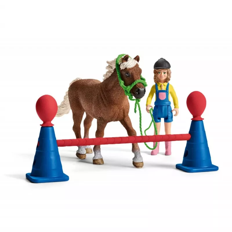 schleich Treino de agilidade para póneis, Agilidade, Animais da quinta/Brinquedo de quinta, 3 ano(s), Multicolor, Plástico