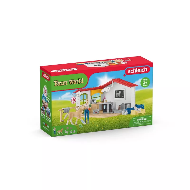 schleich Consultório veterinário com animais, Quinta, Animais da quinta / Brinquedo de quinta, 3 ano(s), Multicolor