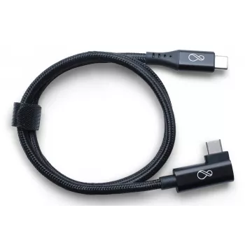 Ochno cabo USB-C preto de 70 cm, angular, 0,7 m, USB C, USB C, USB 3.2 Gen 2 (3.1 Gen 2), 10 Gbit/s, branco