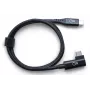 Ochno cabo USB-C para USB-C em ângulo, 0,7 m, preto