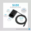 HP 65W fonte de alimentação de viagem USB-C fina, portátil, universal, 90 V, 47 - 63 Hz, 65 W, 20 V
