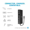 HP 65W fonte de alimentação de viagem USB-C fina, portátil, universal, 90 V, 47 - 63 Hz, 65 W, 20 V