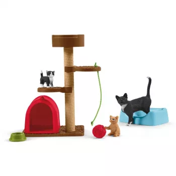 conjunto de brincar Schleich FARM WORLD diversão para gatinhos fofos