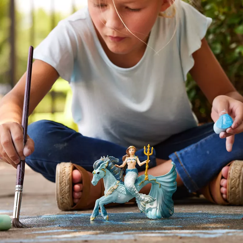 Schleich BAYALA sereia Eyela em cavalo subaquático