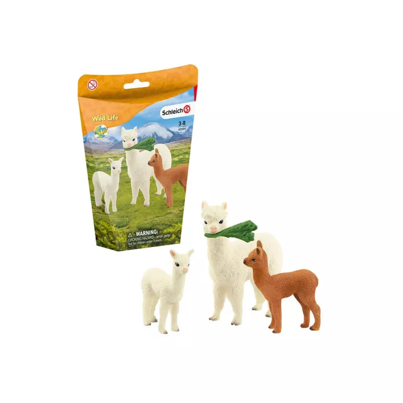 schleich WILD LIFE conjunto alpaca, 3 ano(s), Wild Life, castanho, verde, branco, 3 unid.