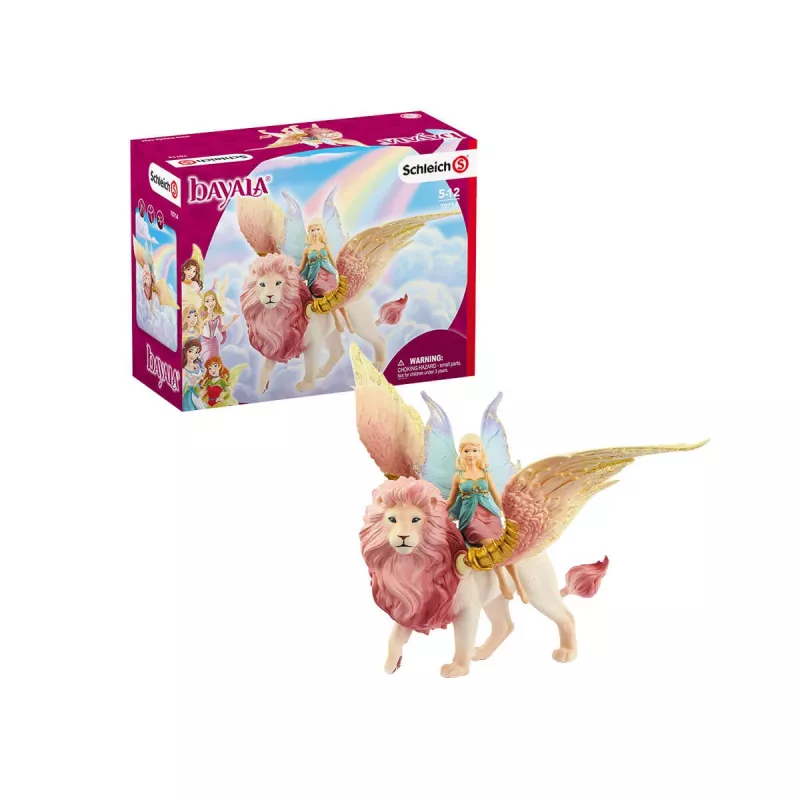 figura Schleich BAYALA fada a voar em leão alado