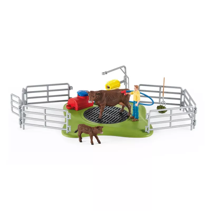 quinta Schleich FARM WORLD lavagem da vaca feliz
