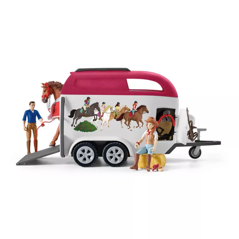 ação/aventura Schleich HORSE CLUB aventura a cavalo com carro e atrelado