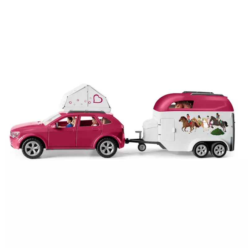 ação/aventura Schleich HORSE CLUB aventura a cavalo com carro e atrelado