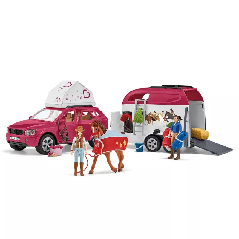 ação/aventura Schleich HORSE CLUB aventura a cavalo com carro e atrelado