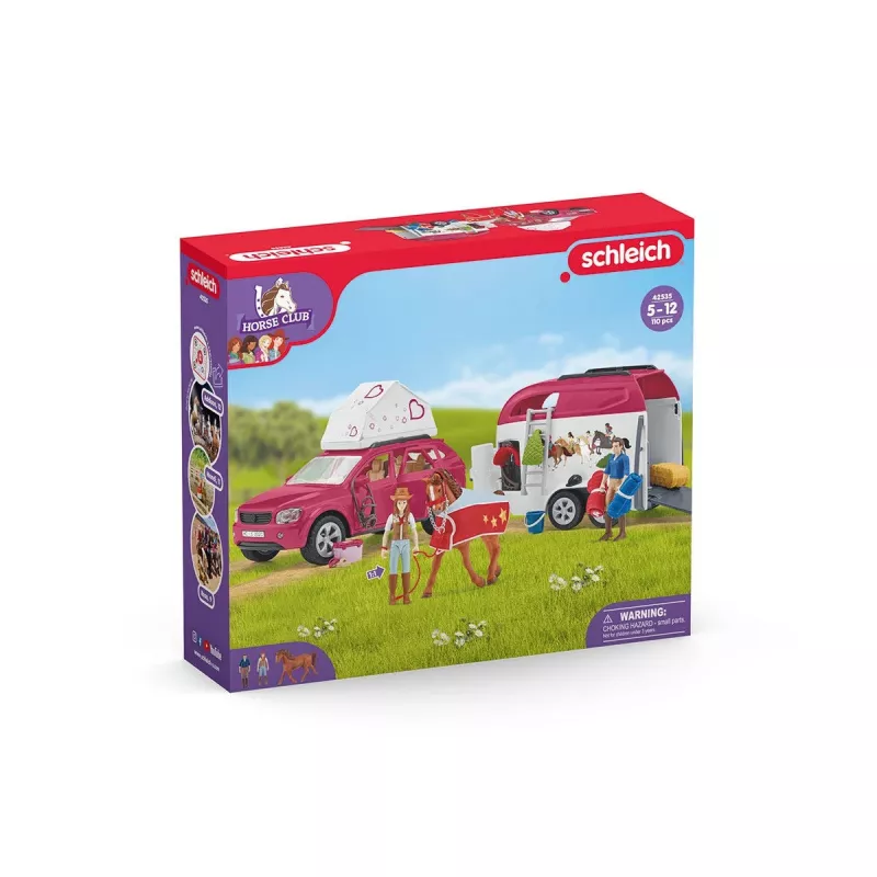 ação/aventura Schleich HORSE CLUB aventura a cavalo com carro e atrelado