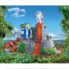 animal Schleich Dinosaurs base de acampamento da expedição ao vulcão multicolor 42564
