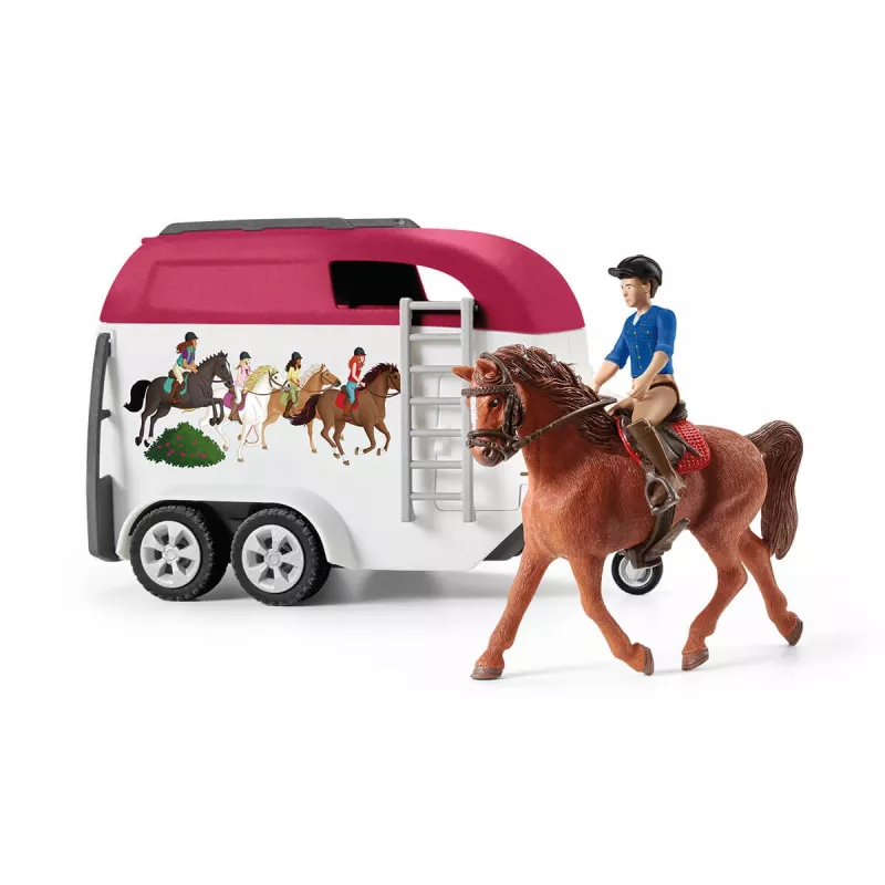 schleich HORSE CLUB aventura a cavalo com carro e atrelado, ação/aventura, campismo, cavalos, 5 ano(s), multicolor, plástico