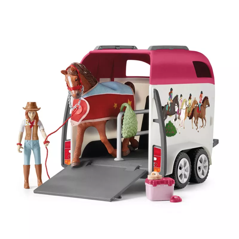 schleich HORSE CLUB aventura a cavalo com carro e atrelado, ação/aventura, campismo, cavalos, 5 ano(s), multicolor, plástico