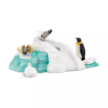Schleich figura de brincar família de pinguins divertida multicolor 42661