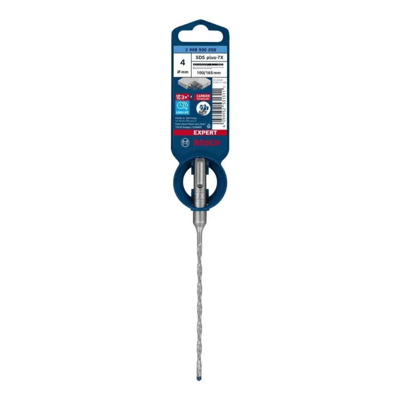 Broca Bosch SDS plus-7X 4mm 165mm 1 unid.