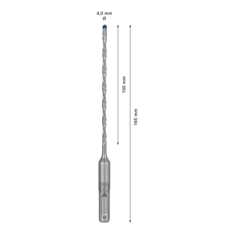 Broca Bosch SDS plus-7X 4mm 165mm 1 unid.