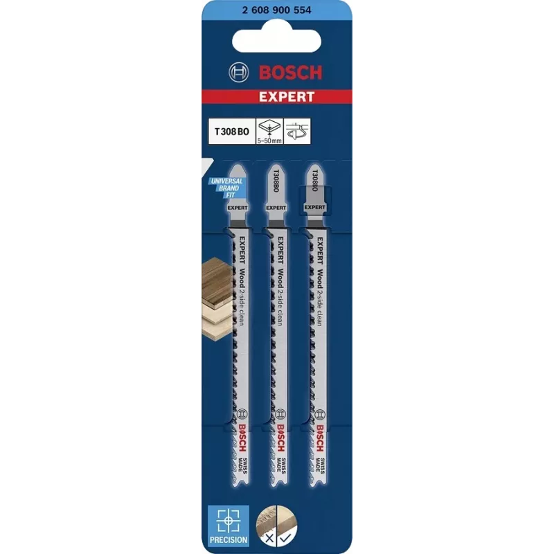 Bosch Expert 2608900554 Lâmina de serra de vaivém Aço carbono (HCS) 3 unid.