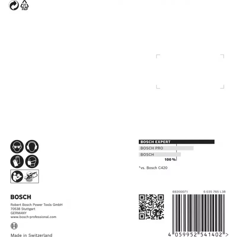 Bosch 2 608 900 812 Ferramenta rotativa acessório de lixagem madeira folha de lixa