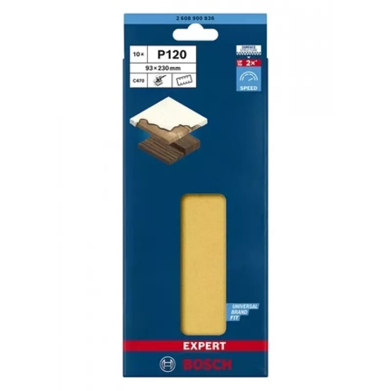 Bosch 2 608 900 836 Folha de lixa para madeira e verniz