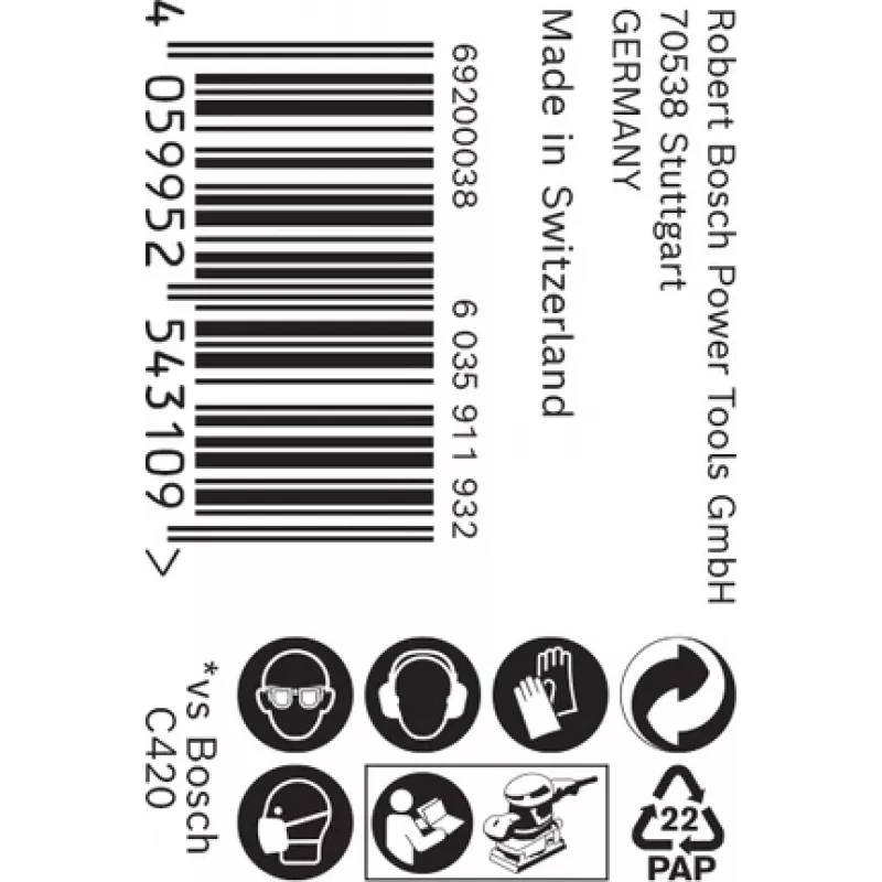 Bosch 2 608 900 907 Acessório de lixagem manual rolo de lixa 1 unid.