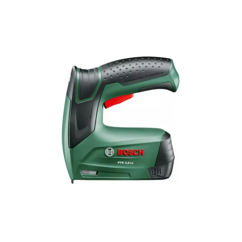 Agrafador Bosch PTK 3,6 LI Office Set — sem fios, iões de lítio 1,5 Ah, comprimento do agrafo 4 mm–10 mm, largura 50 mm