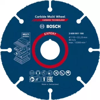 Bosch 2 608 901 188 Ferramenta rotativa acessório de lixagem disco de corte para plástico, madeira