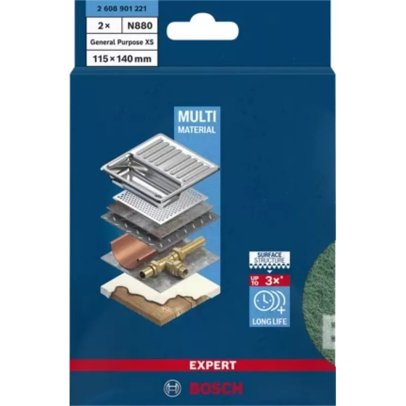 Bosch 2 608 901 221 Acessório de lixagem manual almofada de lixar grão muito fino 2 unid.