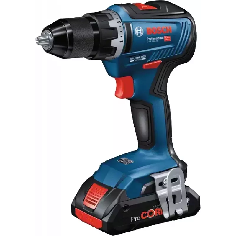 Bosch GSR 18V-55 1800 rpm 1 kg preto, azul
