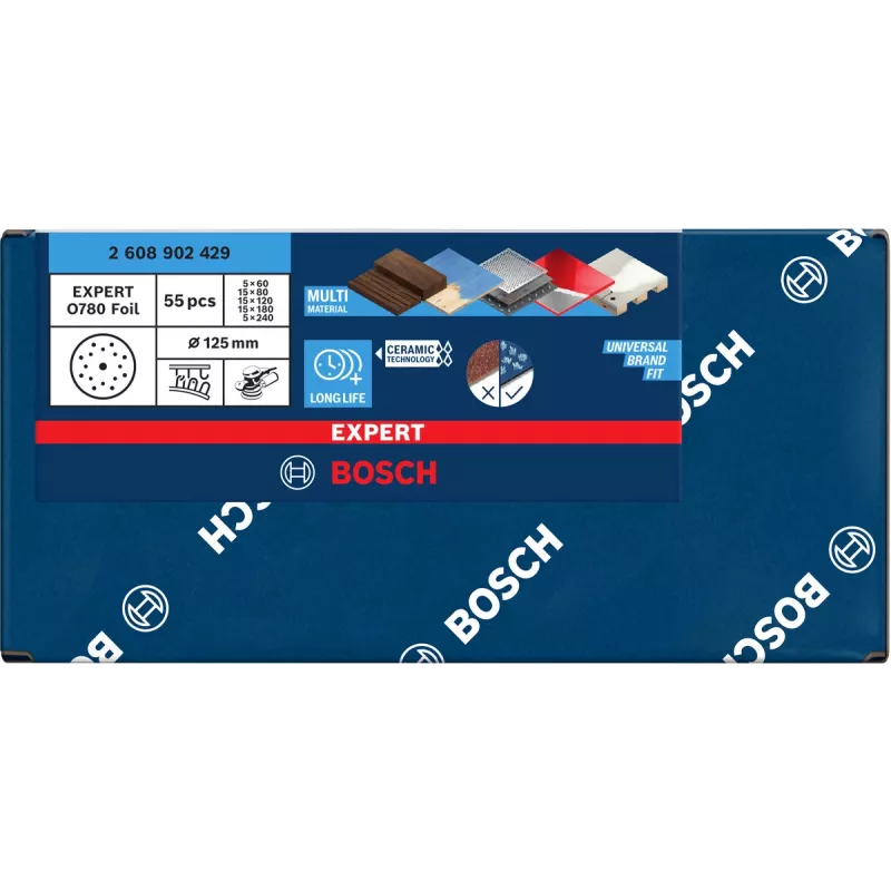 Conjunto de discos de lixar Bosch EXP O780 150 mm, 55 unid.