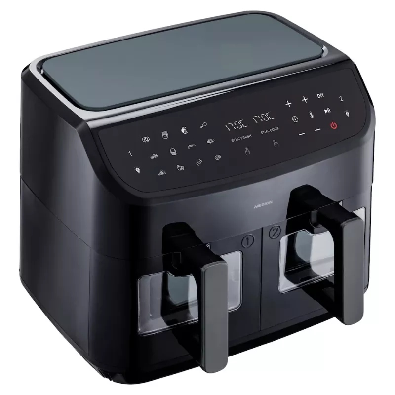 MEDION LIFE P20 Double 8,7 L 2600 W fritadeira de ar quente preto
